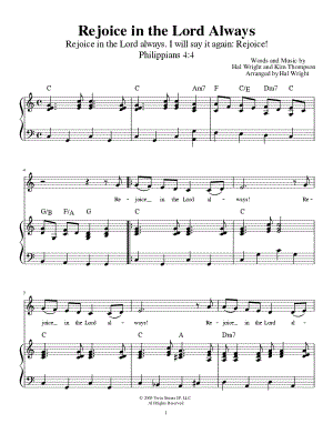 Rejoice in the Lord Always by Twin Sisters Digital Media - Sheet Music