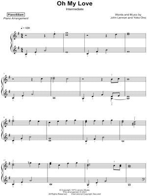 Oh My Love [intermediate] by PianoSSam - Sheet Music