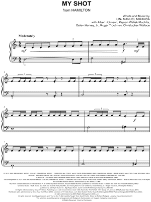 My Shot from Hamilton: An American Musical - Sheet Music