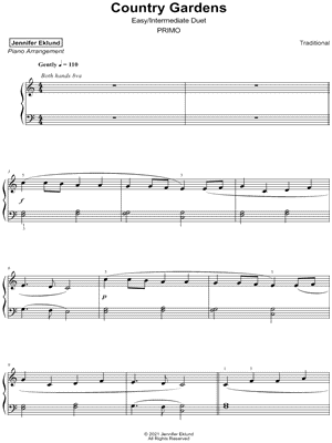 Country Gardens [easy - intermediate duet]