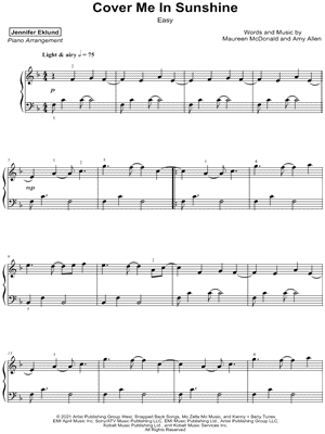 Cover Me in Sunshine [easy]