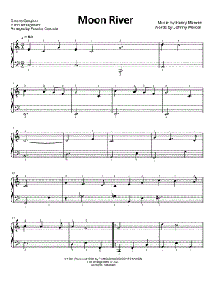Moon River by Simone Cangiano - Sheet Music
