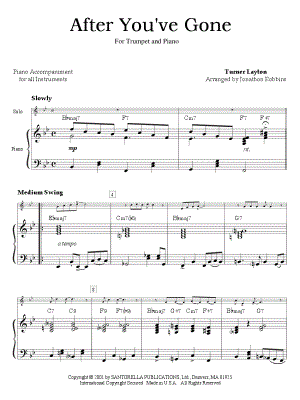 After You've Gone - Trumpet & Piano