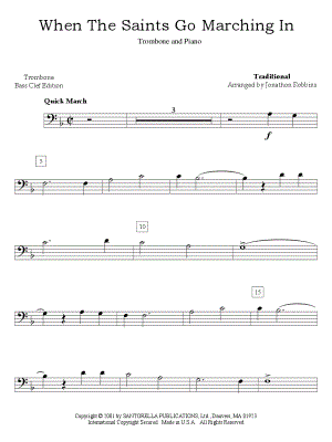 When the Saints Go Marching In - Trombone & Piano