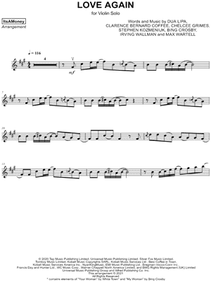 Love Again by ItsAMoney - Sheet Music
