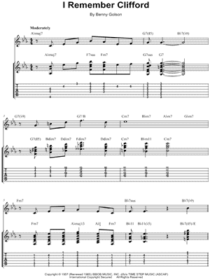 I Remember Clifford by Benny Golson - Sheet Music