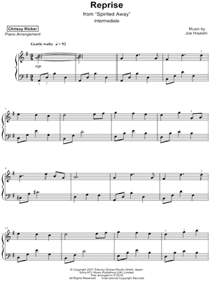 Reprise from Spirited Away [intermediate]