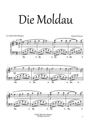 Die Moldau by Marie-Ève Mainguy - Sheet Music