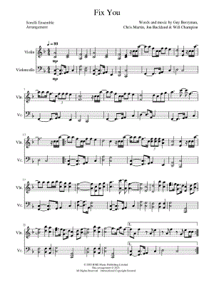 Fix You - Violin & Cello
