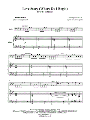 Love Story (Where Do I Begin) - Cello & Piano