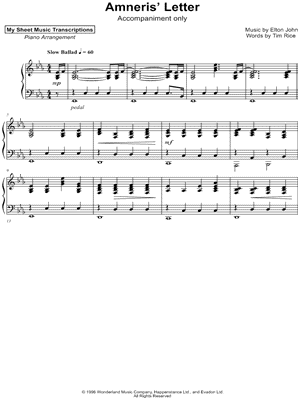 Amneris' Letter [accompaniment only]