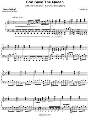 God Save the Queen by Jazzy Fabbry - Sheet Music
