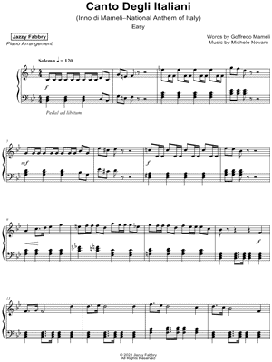 Canto Degli Italiani [easy]