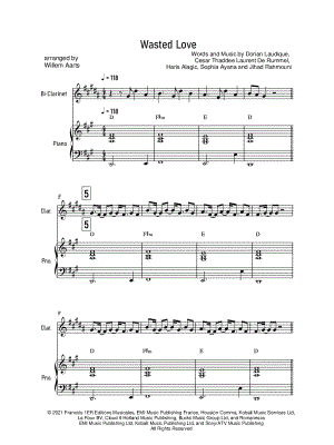 Wasted Love - Clarinet & Piano
