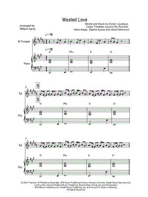 Wasted Love - Trumpet & Piano
