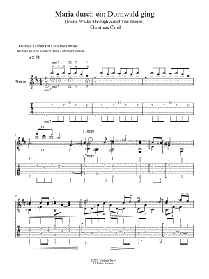 Maria durch ein Dornwald ging [advanced]