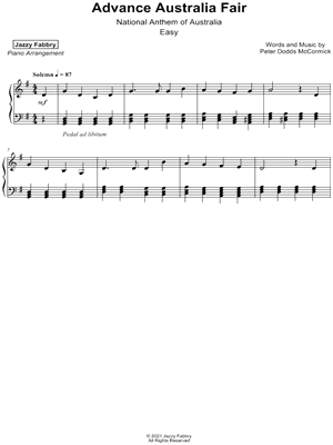 Advance Australia Fair [easy]