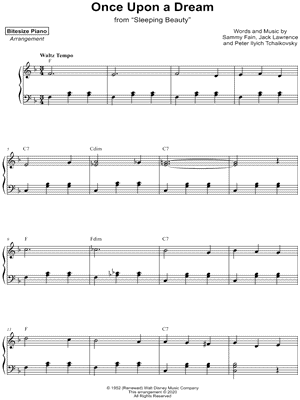 Once Upon a Dream by Bitesize Piano - Sheet Music