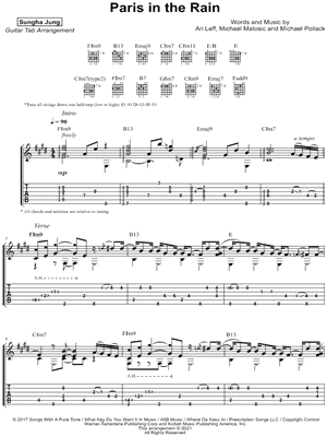 Paris in the Rain by Sungha Jung - Sheet Music