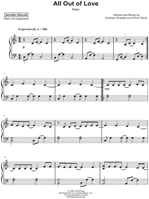 All Out of Love [easy]