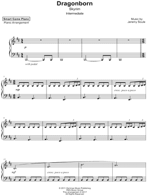 Dragonborn (Skyrim Main Theme) [intermediate]