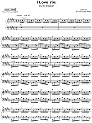 I Love You by Silvio Caroli - Sheet Music