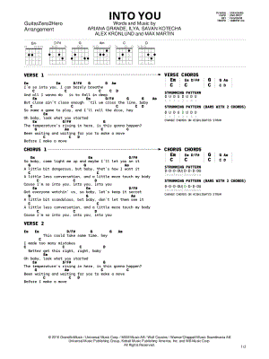 Into You by GuitarZero2Hero - Sheet Music