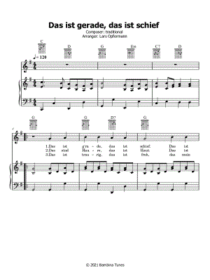 Das ist gerade, das ist schief