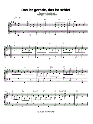 Das ist gerade, das ist schief