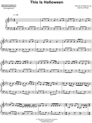 This Is Halloween by SlowEasyPiano - Sheet Music