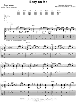 Easy on Me by Kelly Valleau - Sheet Music