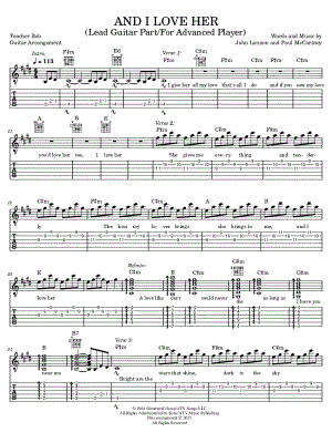 And I Love Her [advanced]