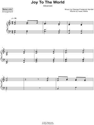 Joy to the World [advanced] by Betacustic - Sheet Music