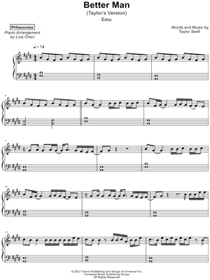 Better Man (Taylor's Version) [easy]