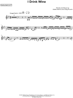 I Drink Wine - F Instrument