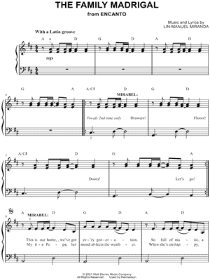 The Family Madrigal from Encanto - Sheet Music