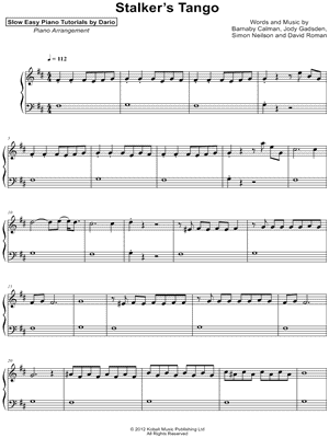 Stalker's Tango [Slow Easy Piano Tutorial]