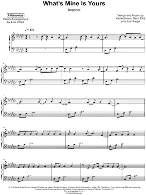 What's Mine Is Yours [beginner] by PHianonize - Sheet Music
