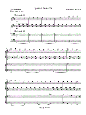 Spanish Romance by The Meeks Duo - Sheet Music