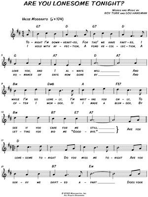 Are You Lonesome Tonight?