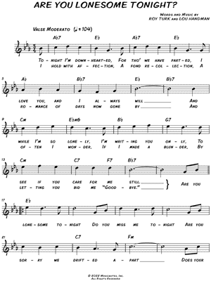 Are You Lonesome Tonight?