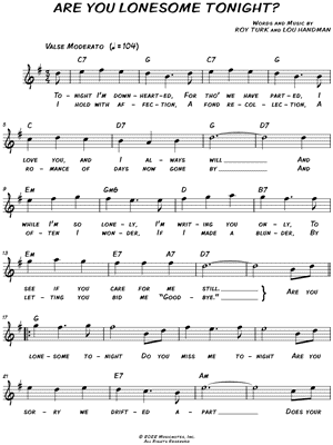 Are You Lonesome Tonight?