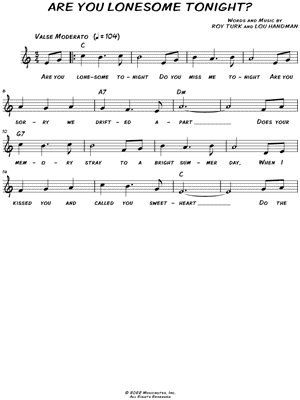 Are You Lonesome Tonight?