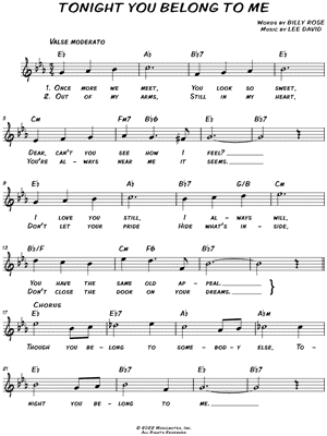 Tonight You Belong to Me