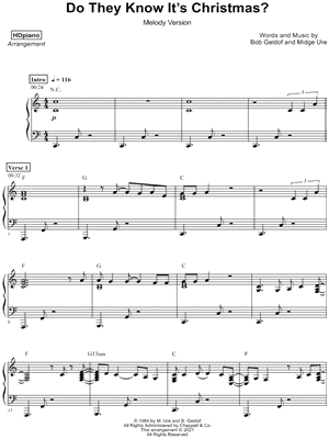 Do They Know It's Christmas? [melody version]