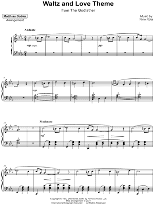 Waltz and Love Theme by Matthias Dobler - Sheet Music