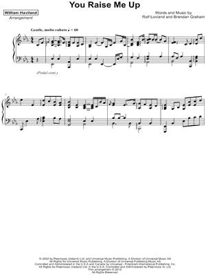 You Raise Me Up by William Haviland - Sheet Music