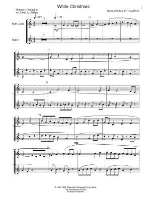 White Christmas - Flute Duet