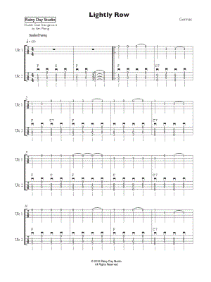 Lightly Row - Ukulele Duet