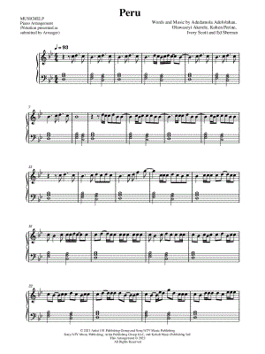 Peru by MUSICHELP - Sheet Music